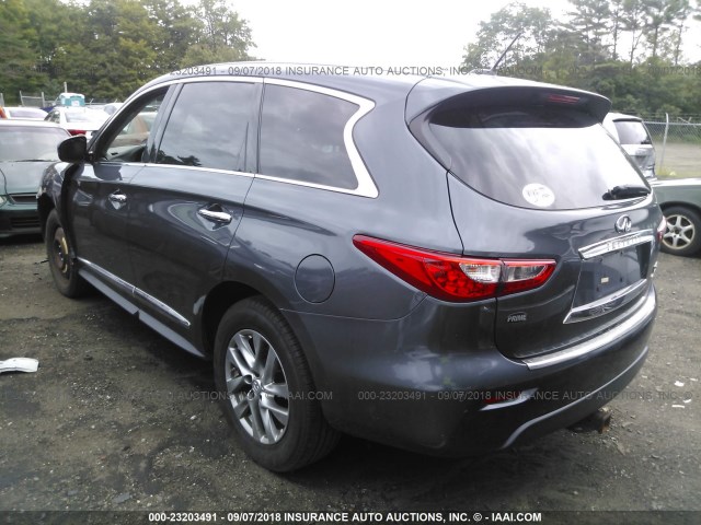 5N1AL0MM3DC308918 - 2013 INFINITI JX35 GRAY photo 3