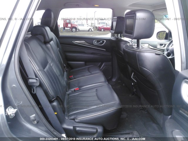 5N1AL0MM3DC308918 - 2013 INFINITI JX35 GRAY photo 8