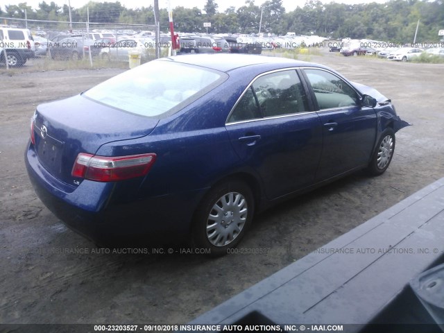 4T1BE46K87U044109 - 2007 TOYOTA CAMRY NEW GENERAT CE/LE/XLE/SE BLUE photo 4