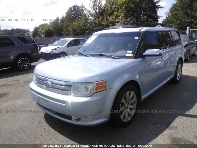 2FMDK53C19BA14477 - 2009 FORD FLEX LIMITED BLUE photo 2