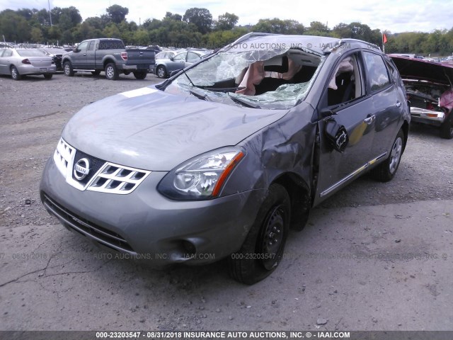 JN8AS5MT9FW650651 - 2015 NISSAN ROGUE SELECT S GRAY photo 2