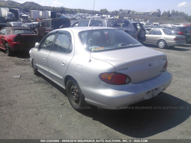 KMHJF35F2YU953195 - 2000 HYUNDAI ELANTRA GLS SILVER photo 3