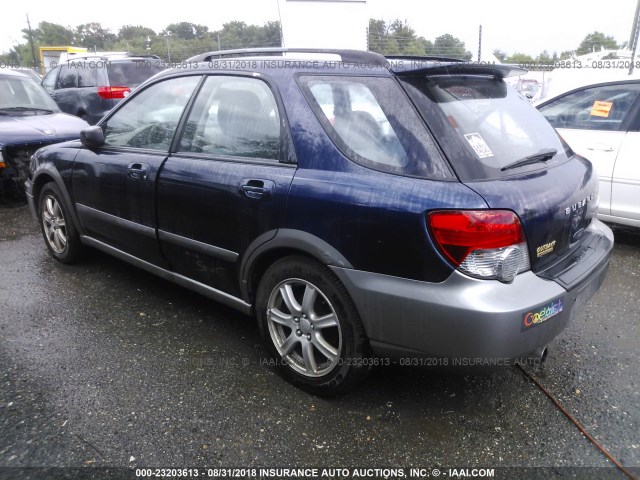 JF1GG68555H817699 - 2005 SUBARU IMPREZA OUTBACK SPORT/OUTBACK SPC BLUE photo 3