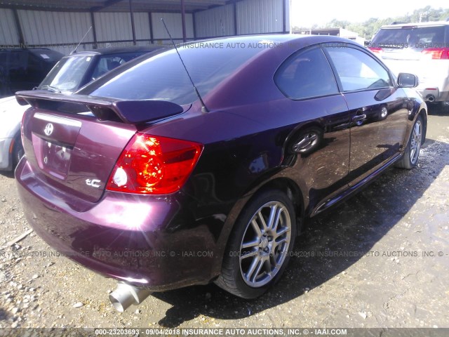 JTKDE177260116586 - 2006 TOYOTA SCION TC 紫色 照片 4