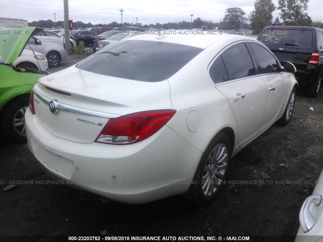 2G4GS5EV2D9175495 - 2013 BUICK REGAL PREMIUM WHITE photo 4