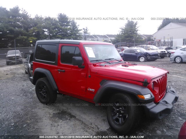 1C4GJXAG7JW160729 - 2018 JEEP WRANGLER SPORT 红色 照片 1