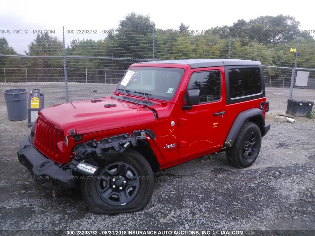 1C4GJXAG7JW160729 - 2018 JEEP WRANGLER SPORT 红色 照片 2