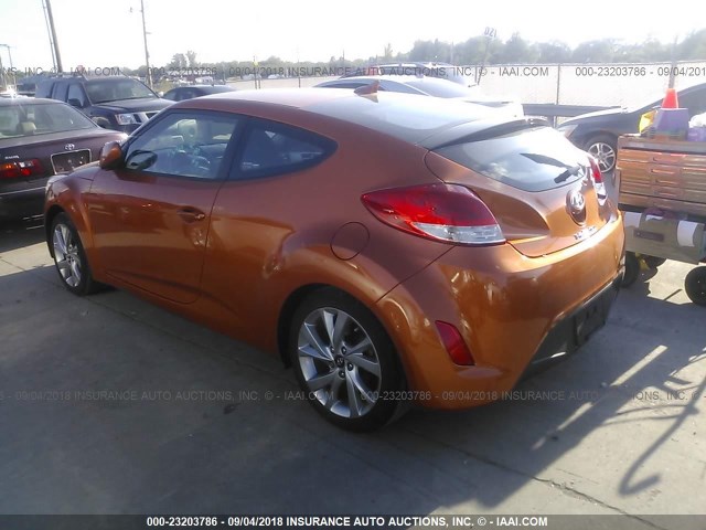 KMHTC6AD0GU261197 - 2016 HYUNDAI VELOSTER ORANGE photo 3