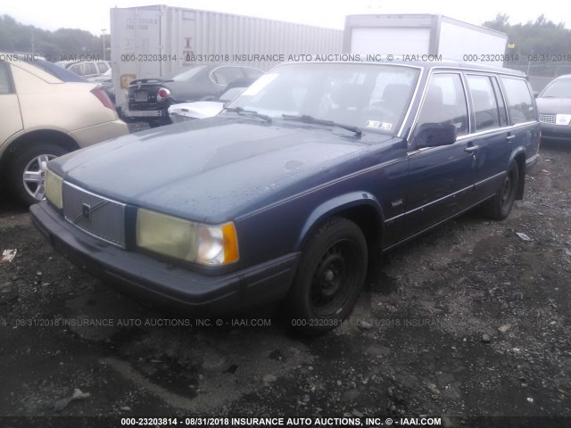 YV1FA8857L3311508 - 1990 VOLVO 740 GL BLUE photo 2