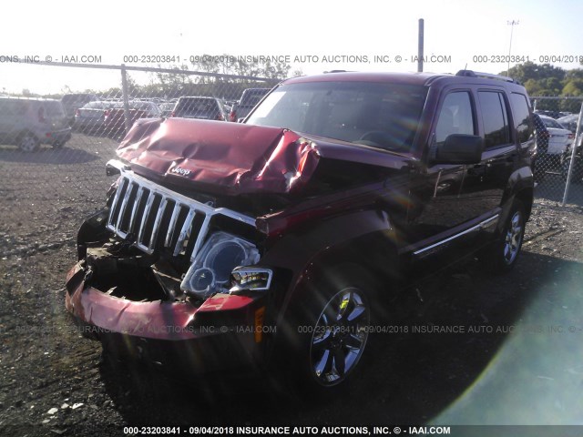 1J4PP5GK9AW118149 - 2010 JEEP LIBERTY LIMITED RED photo 2