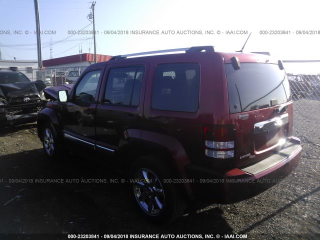 1J4PP5GK9AW118149 - 2010 JEEP LIBERTY LIMITED RED photo 3
