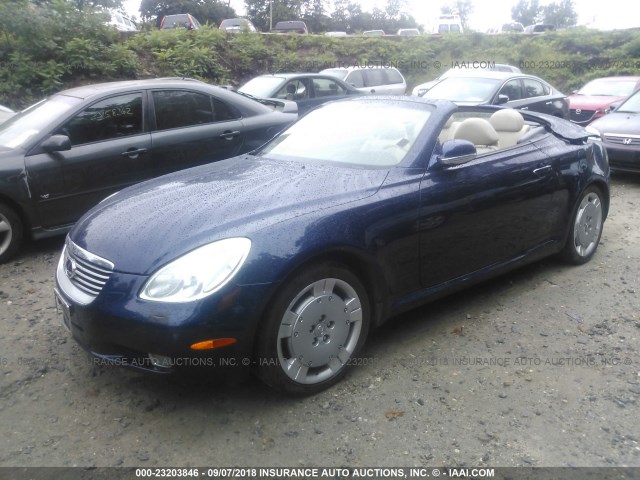 JTHFN48Y420029855 - 2002 LEXUS SC 430 BLUE photo 2