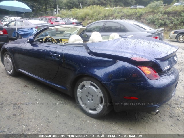 JTHFN48Y420029855 - 2002 LEXUS SC 430 BLUE photo 3