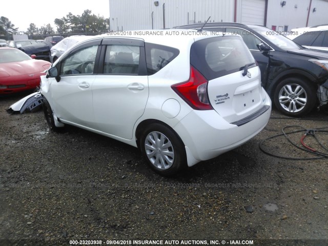3N1CE2CP9FL431406 - 2015 NISSAN VERSA NOTE S/S PLUS/SV/SL/SR WHITE photo 3