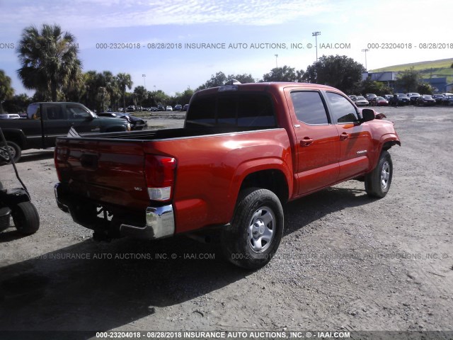 3TMAZ5CN9GM006465 - 2016 TOYOTA TACOMA DBL CAB/SR5/TRD SPORT/OR ORANGE photo 4