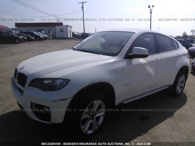5UXFG2C55E0H10254 - 2014 BMW X6 XDRIVE35I WHITE photo 2