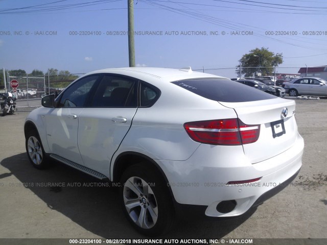 5UXFG2C55E0H10254 - 2014 BMW X6 XDRIVE35I WHITE photo 3