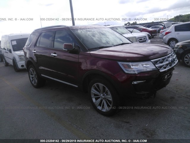 1FM5K8F89JGA20022 - 2018 FORD EXPLORER LIMITED 红色 照片 1