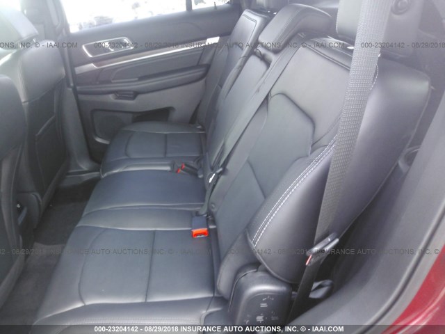 1FM5K8F89JGA20022 - 2018 FORD EXPLORER LIMITED 红色 照片 8