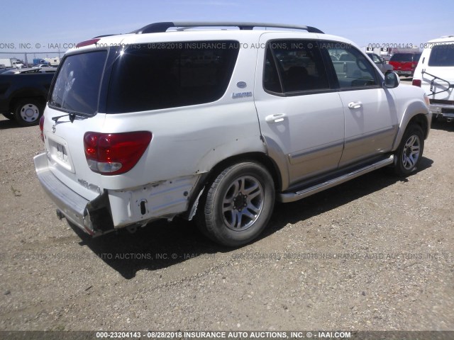 5TDBT48A45S254335 - 2005 TOYOTA SEQUOIA LIMITED WHITE photo 4