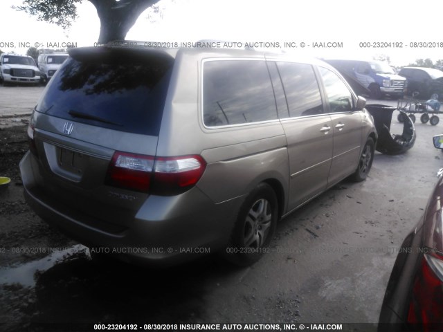 5FNRL386Z7B424466 - 2007 HONDA ODYSSEY EXL TAN photo 4