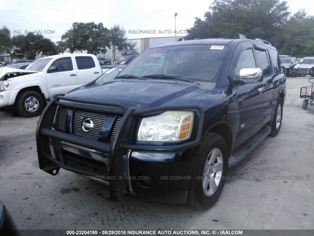 5N1AA08A56N721842 - 2006 NISSAN ARMADA SE/LE BLUE photo 2