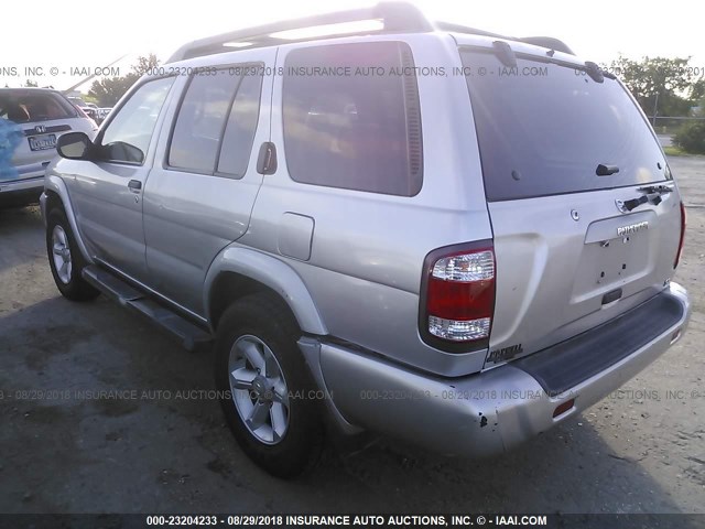 JN8DR09Y23W814723 - 2003 NISSAN PATHFINDER LE/SE SILVER photo 3