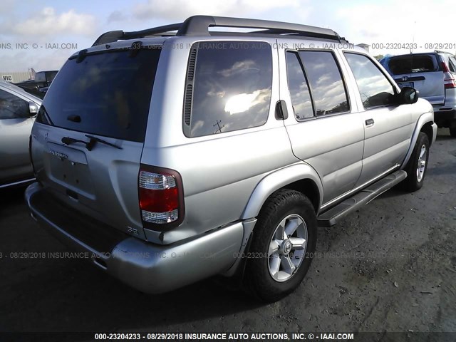 JN8DR09Y23W814723 - 2003 NISSAN PATHFINDER LE/SE SILVER photo 4