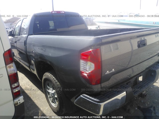5TFUY5F12EX334441 - 2014 TOYOTA TUNDRA DOUBLE CAB SR/SR5 GRAY photo 3