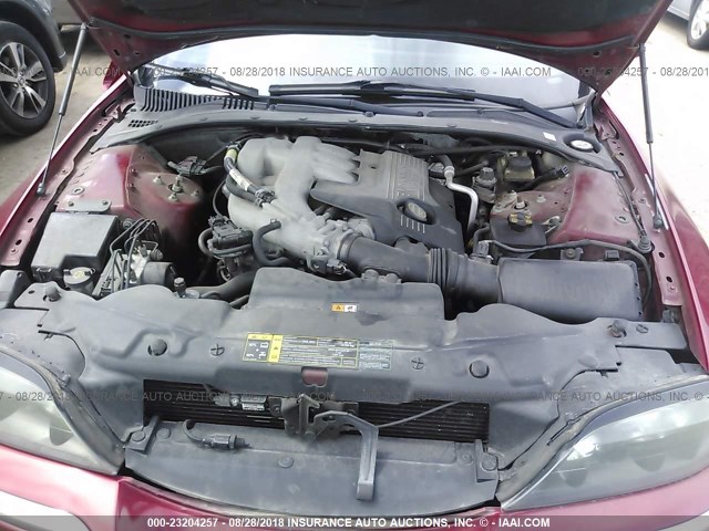 1LNHM86S74Y603271 - 2004 LINCOLN LS Qırmızı foto 10