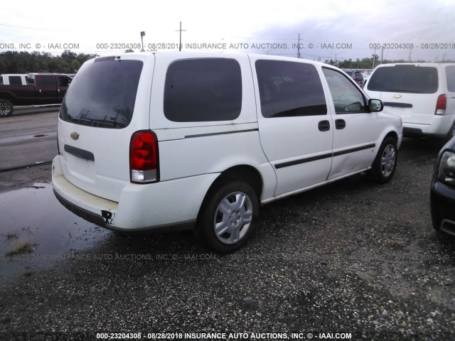 1GBDV13187D185225 - 2007 CHEVROLET UPLANDER INCOMPLETE WHITE photo 4