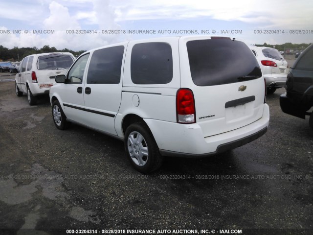 1GBDV13137D185309 - 2007 CHEVROLET UPLANDER INCOMPLETE WHITE photo 3