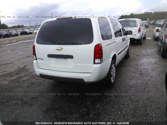 1GBDV13137D185309 - 2007 CHEVROLET UPLANDER INCOMPLETE WHITE photo 4