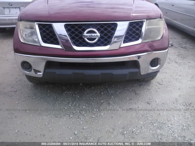 1N6AD06W07C458549 - 2007 NISSAN FRONTIER KING CAB LE/SE/OFF ROAD RED photo 6