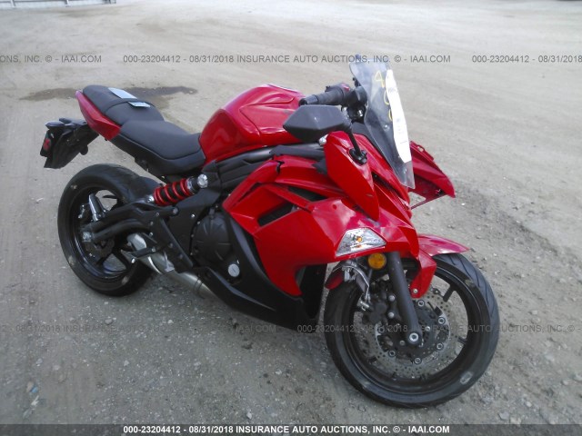 JKAEXEE1XCDA03157 - 2012 KAWASAKI EX650 EC RED photo 1