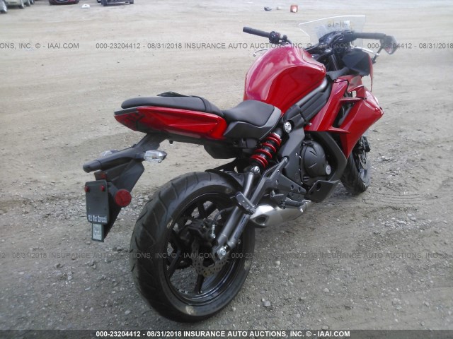 JKAEXEE1XCDA03157 - 2012 KAWASAKI EX650 EC RED photo 4