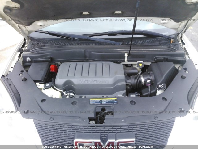 1GKEV23718J263071 - 2008 GMC ACADIA SLT-1 Biały zdjęcie 10