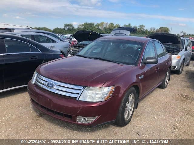 1FAHP24W28G114082 - 2008 FORD TAURUS SEL MAROON photo 2