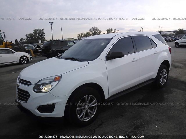 2GNFLEEK5H6277620 - 2017 CHEVROLET EQUINOX LS WHITE photo 2
