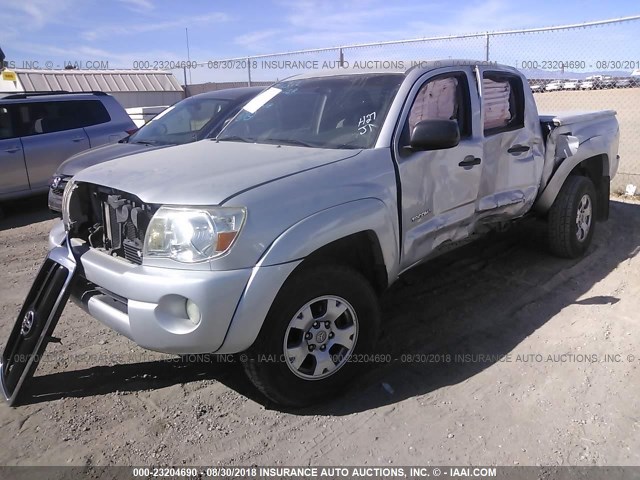 5TEJU62N37Z452927 - 2007 TOYOTA TACOMA DOUBLE CAB PRERUNNER SILVER photo 2