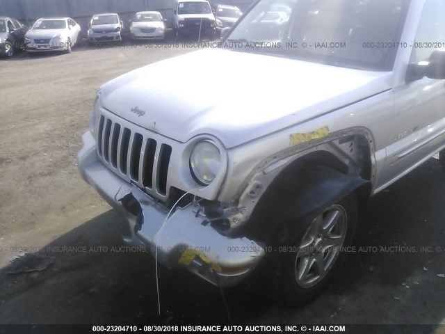 1J4GK58K73W539450 - 2003 JEEP LIBERTY LIMITED SILVER photo 6