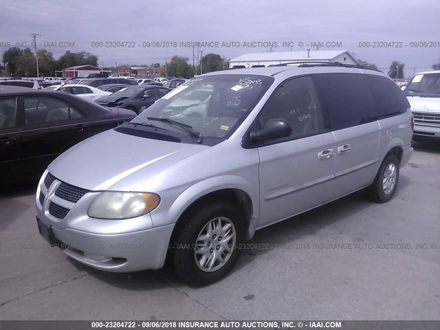 2B4GP44G91R131926 - 2001 DODGE GRAND CARAVAN SPORT GRAY photo 2