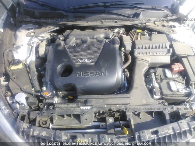 1N4AA6AP3HC428158 - 2017 NISSAN MAXIMA 3.5S/SV/SL/SR/PLAT SILVER photo 10