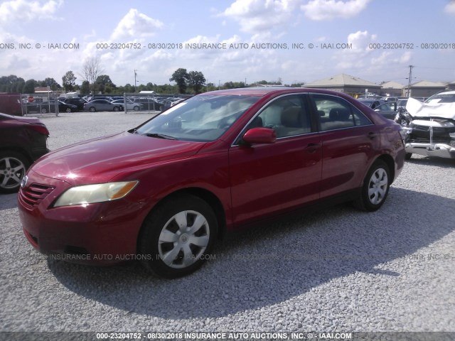 4T1BE46K77U079644 - 2007 TOYOTA CAMRY NEW GENERAT CE/LE/XLE/SE RED photo 2