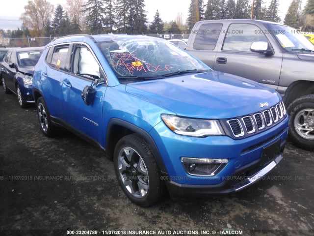 3C4NJDCB0JT361997 - 2018 JEEP COMPASS LIMITED BLUE photo 1