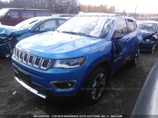 3C4NJDCB0JT361997 - 2018 JEEP COMPASS LIMITED BLUE photo 2