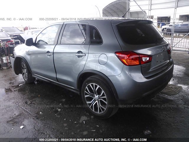 JA4AP3AU4GZ033232 - 2016 MITSUBISHI OUTLANDER SPORT ES/SE GRAY photo 3