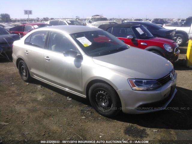 3VW2K7AJ1EM322781 - 2014 VOLKSWAGEN JETTA S ოქროსფერი ფოტო 1