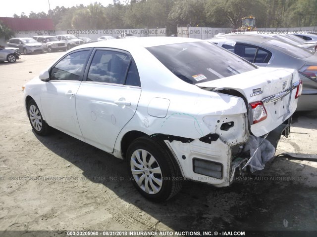 5YFBU4EEXDP181046 - 2013 TOYOTA COROLLA S/LE WHITE photo 3