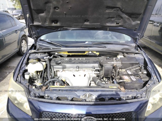 JTKDE167180238179 - 2008 TOYOTA SCION TC 蓝色 照片 10